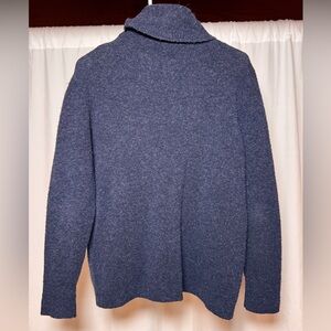 Joie Blue Knit Turtleneck Sweater Women's Size Large Wool Alpaca Blend
